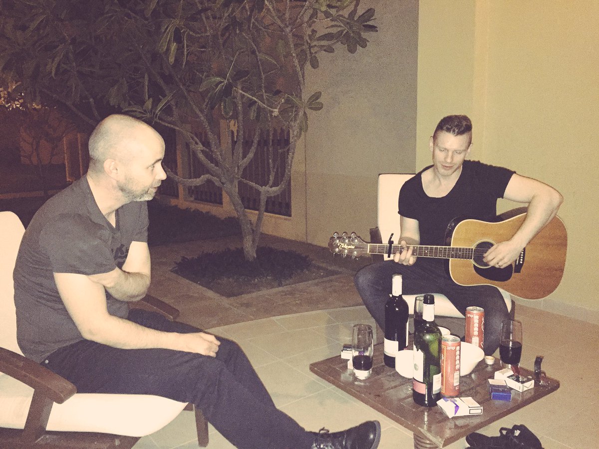 SupaSambo's tweet photo. @declanorourke sitting around in Doha, Qatar listening to @TheEnemiesMusic playing Sarah! Wishing you here #Sarah https://t.co/hYK2uUmzjU
