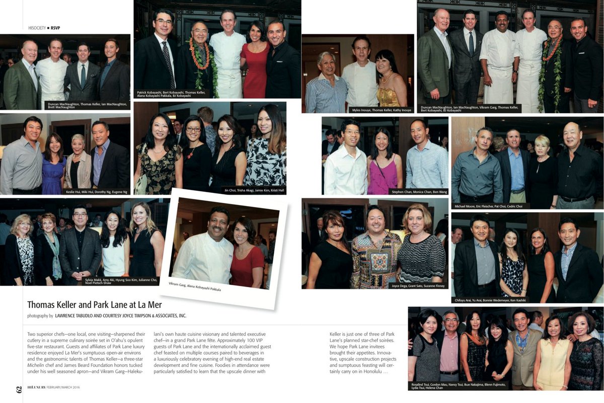 Thank you <a href="/HiLuxury/">HILuxury</a> for featuring our Chef Event with @Chef_Keller. Article on pg. 63: bit.ly/1pmDXEh