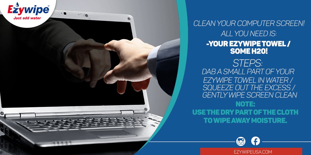 ezywipeusa's tweet photo. #EzyTips How to clean your computer screen with Ezywipe? https://t.co/HuWDqWE9PE