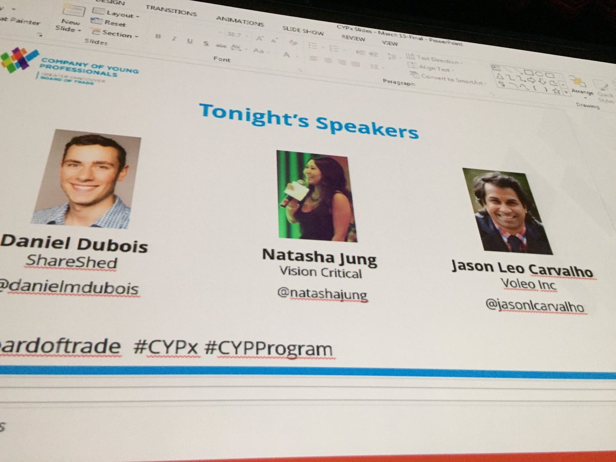 AustinNairn's tweet image. Countdown to CYPx @BoardofTrade with #CYPprogram. Amazing speakers @danielmdubois @natashajung @jasonlcarvalho
