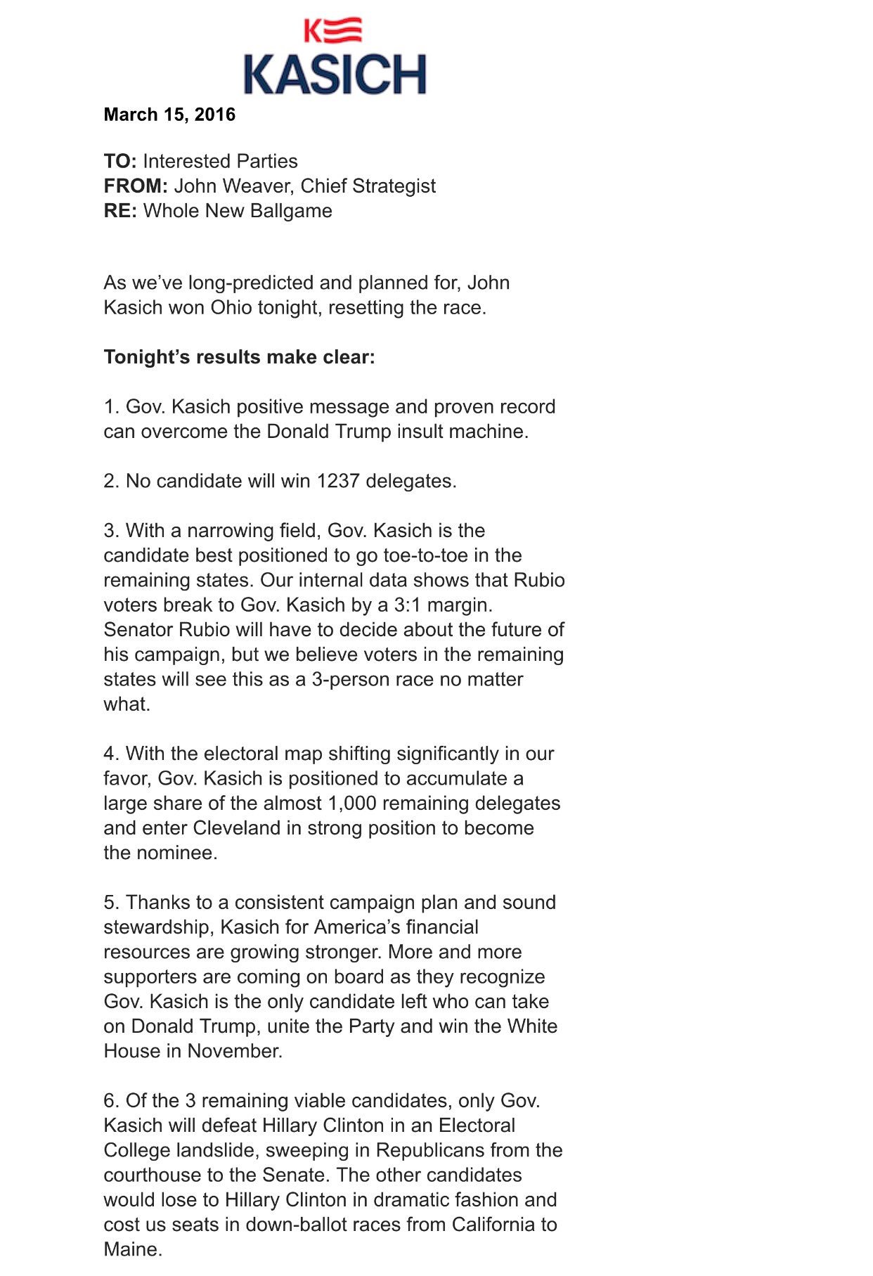 Phil Mattingly on Twitter "New JWGOP memo on the state of the race