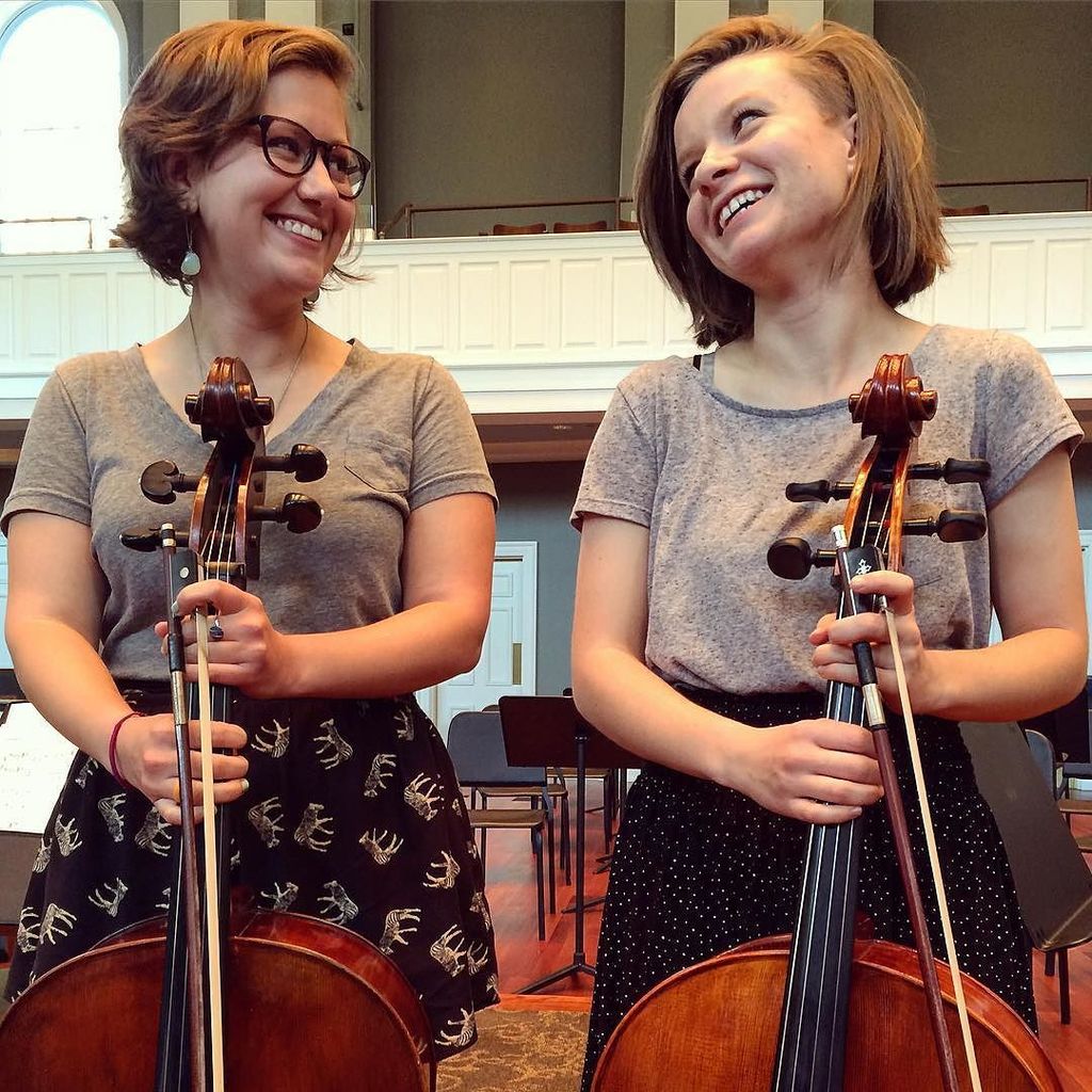 12thSouth's tweet image. @natzmays | The Cello Sisters strike again. #cellosisters #cellogram #billyandbobby #merryandpippin #twinning