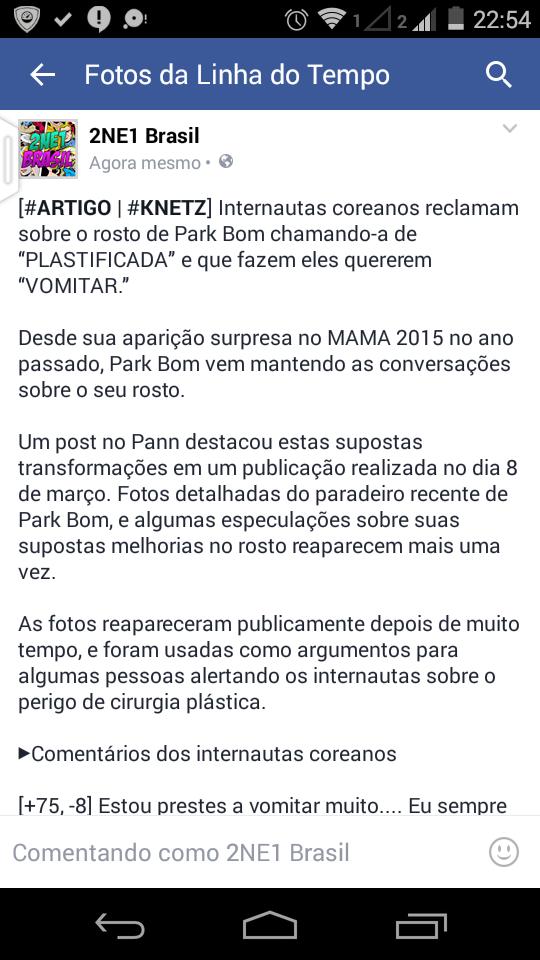 _2NE1Brasil's tweet photo. Internautas coreanos reclamam sobre  rosto de Park Bom chamando-a de “lPLASTIFICADA e que fazem eles quereremVOMITAR https://t.co/H2hqvHl1L5