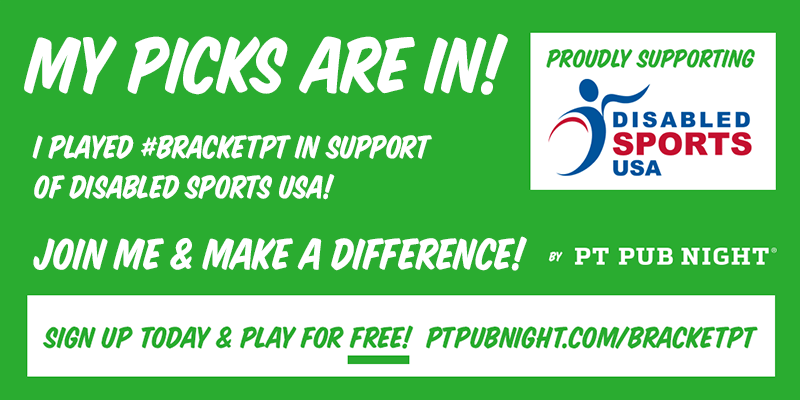 KJoFindlay's tweet photo. Finished my bracket for charity @PTPubNight ! All PTs, PTAs and SPT/SPTAs should do the same! https://t.co/ypntpISrCb