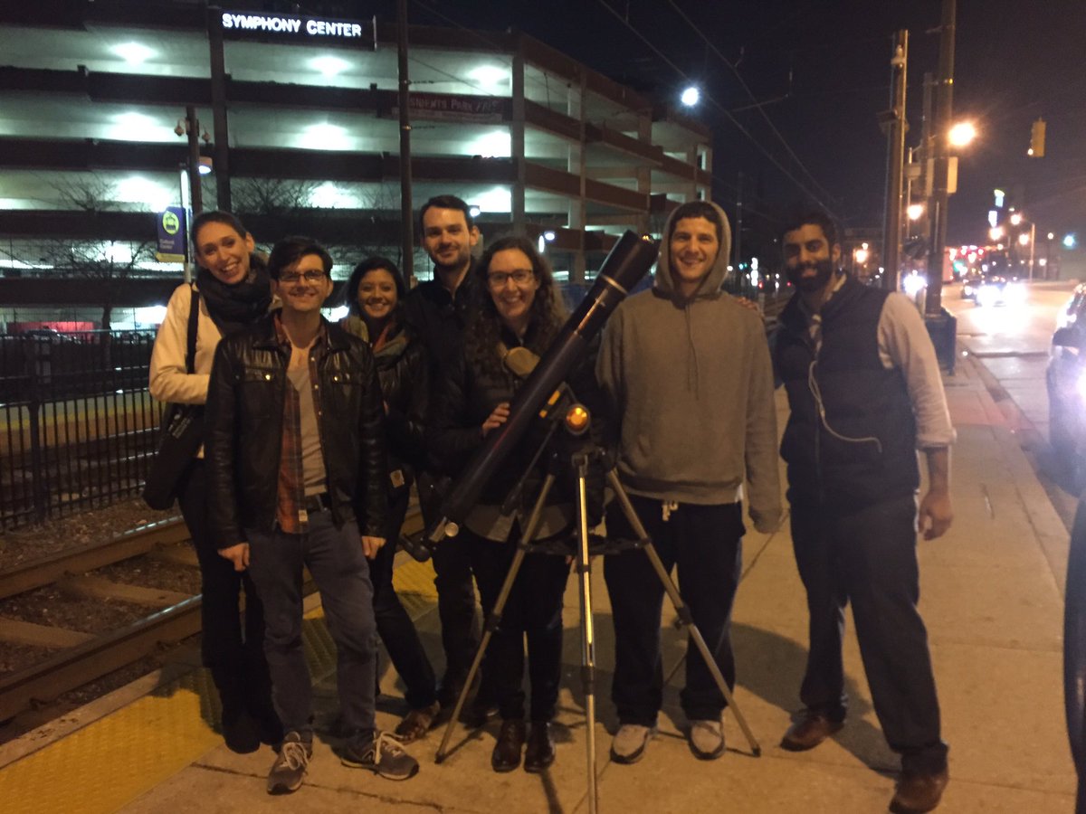 's tweet image. Thanks @motifxco for stopping by! Cultural Center is a hit. Stop by in the next 15 min to see #Jupiter + its moons!