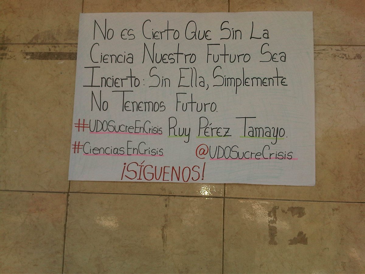 UDOSucreCrisis's tweet photo. #ReporteUniversidades #CienciasEnCrisis #UDOSucreEnCrisis No tenemos reactivos. @globovision @Reporte_gv SOS https://t.co/NGktIuUI3j