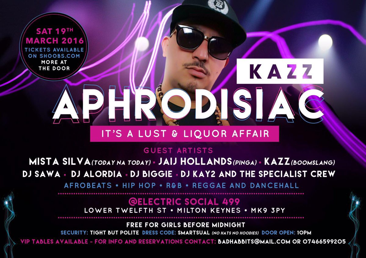Who is coming Aphrodisiac you ask....