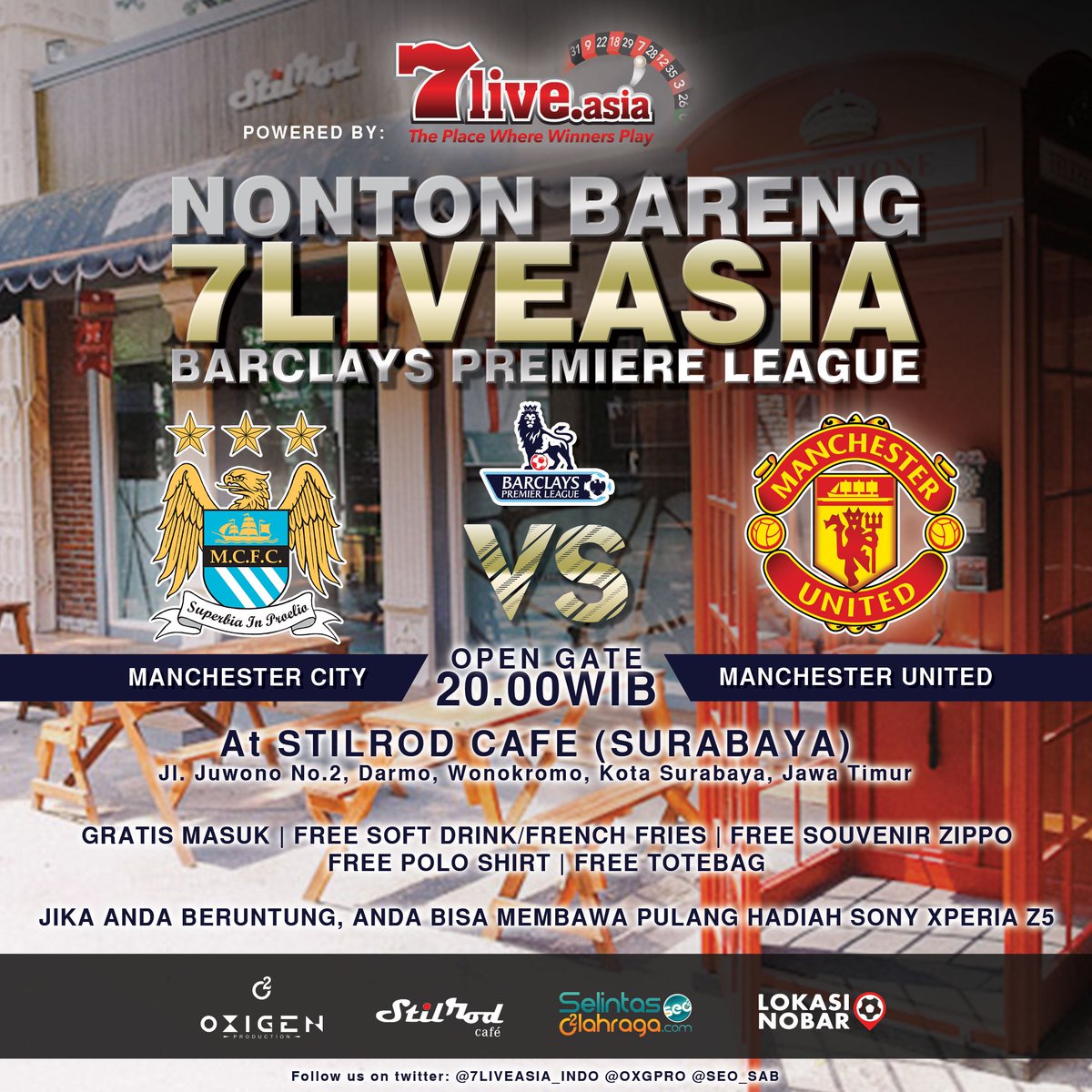 Hello Arek Suroboyo, 20 Maret, Ramaikan! Nonton Bareng <a href="/7LiveAsia_Indo/">Vicky</a> di <a href="/stilrodcafe/">Stilrod Cafe</a> Open Gate 20.00WIB. see u yaa