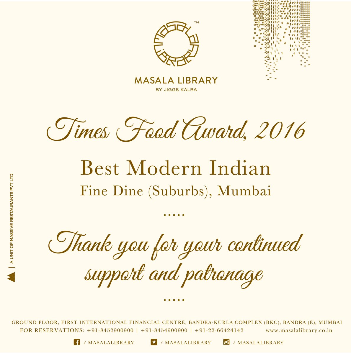 MasalaLibrary's tweet photo. #TFNA2016 #ThirdConsecutiveYear Thank you for your continued support &amp; patronage #MassiveDiaries #StoryFromLastNight https://t.co/lWBpa5sKPZ