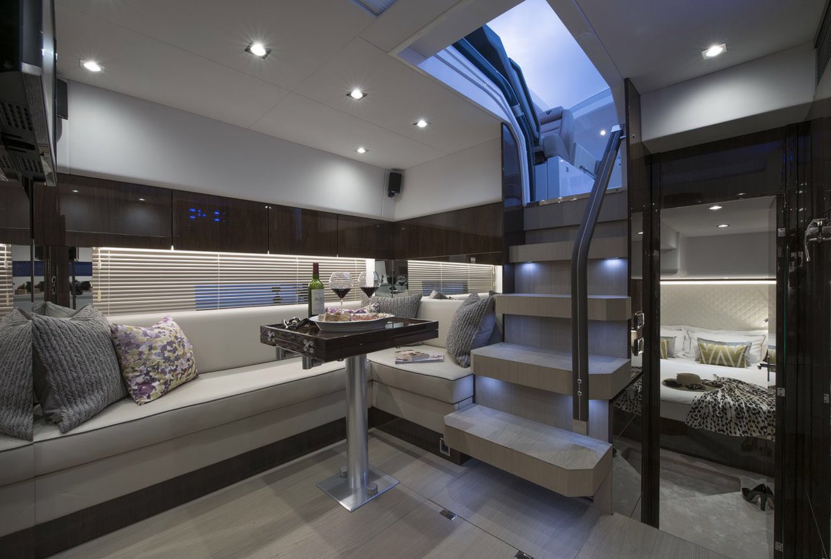 Fairline Targa 48 OPEN is the first to feature the full Capri interiors scheme throughout.