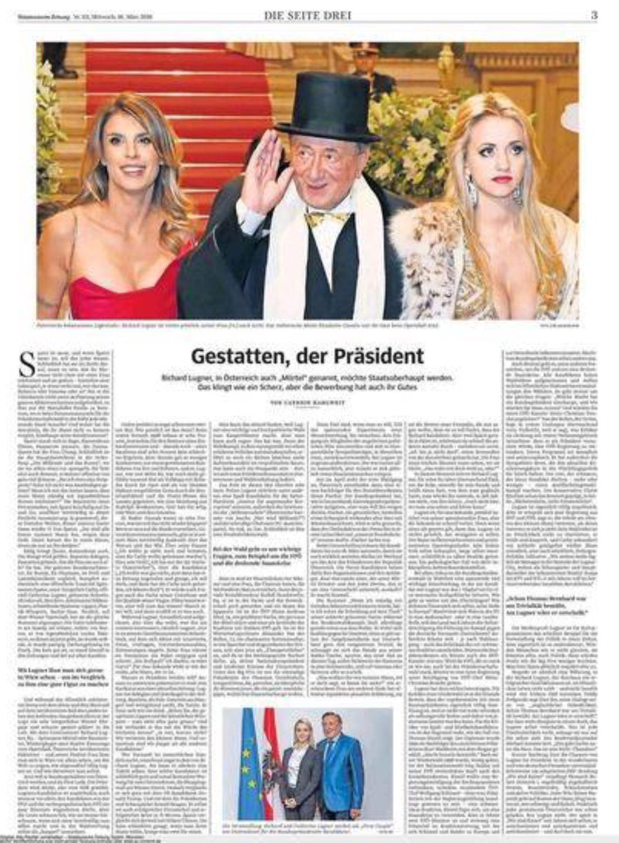 ArminWolf's tweet photo. Großartig geschrieben, aber eine ganze S. 3 in der SZ für Herrn Lugner ist schon etwas viel der Ehre. https://t.co/axuQ0g8OR6