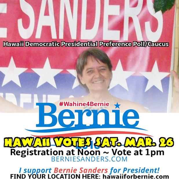 LollipopCrumbs's tweet photo. The women of Hawaii are ready to vote for Bernie Sanders! #Wahine4Bernie #FeelTheBern #Hawaii4Bernie #Oahu4Bernie https://t.co/IUrV4eZ6pS