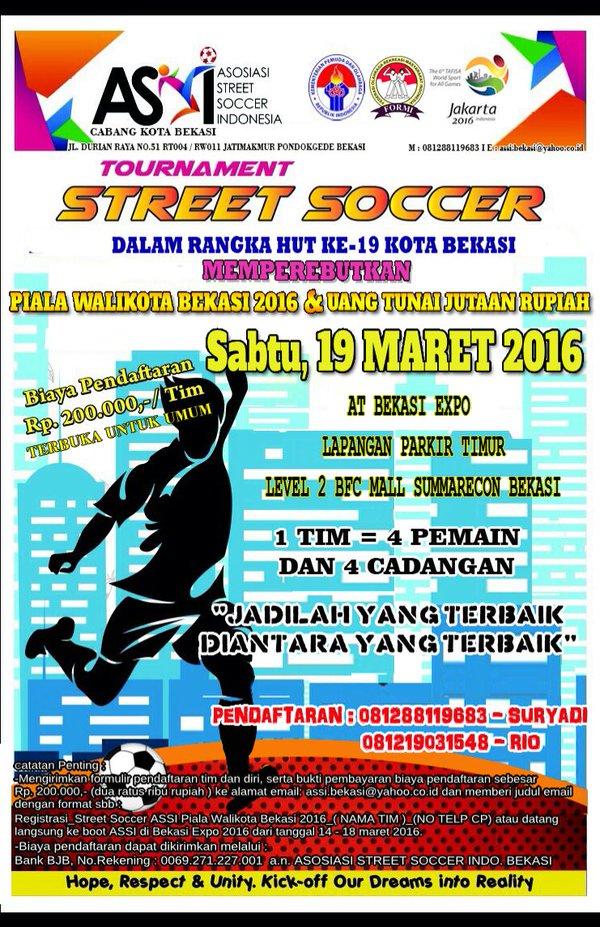 BekasiNobar's tweet photo. #EventBKS ASSI Bekasi @ASSI_bekasi: @Info_JawaBarat izin promosi event terima kasih https://t.co/z2AX7P3V4C