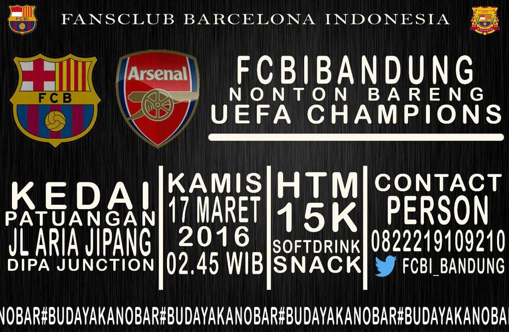 FCBI_Bandung's tweet photo. #infononbar #UCL #16besar hayu ramekeun! #budayakannonbar https://t.co/N6VYDxWrkC
