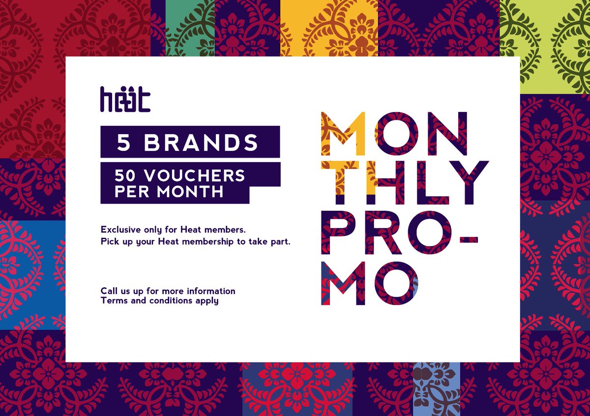 heatmv's tweet photo. #HeatMonthlyPromo starts this week. Sign up &amp; possibly win 50 vouchers per MONTH from 5 of our best loved brands! https://t.co/1C7BaIfbhL