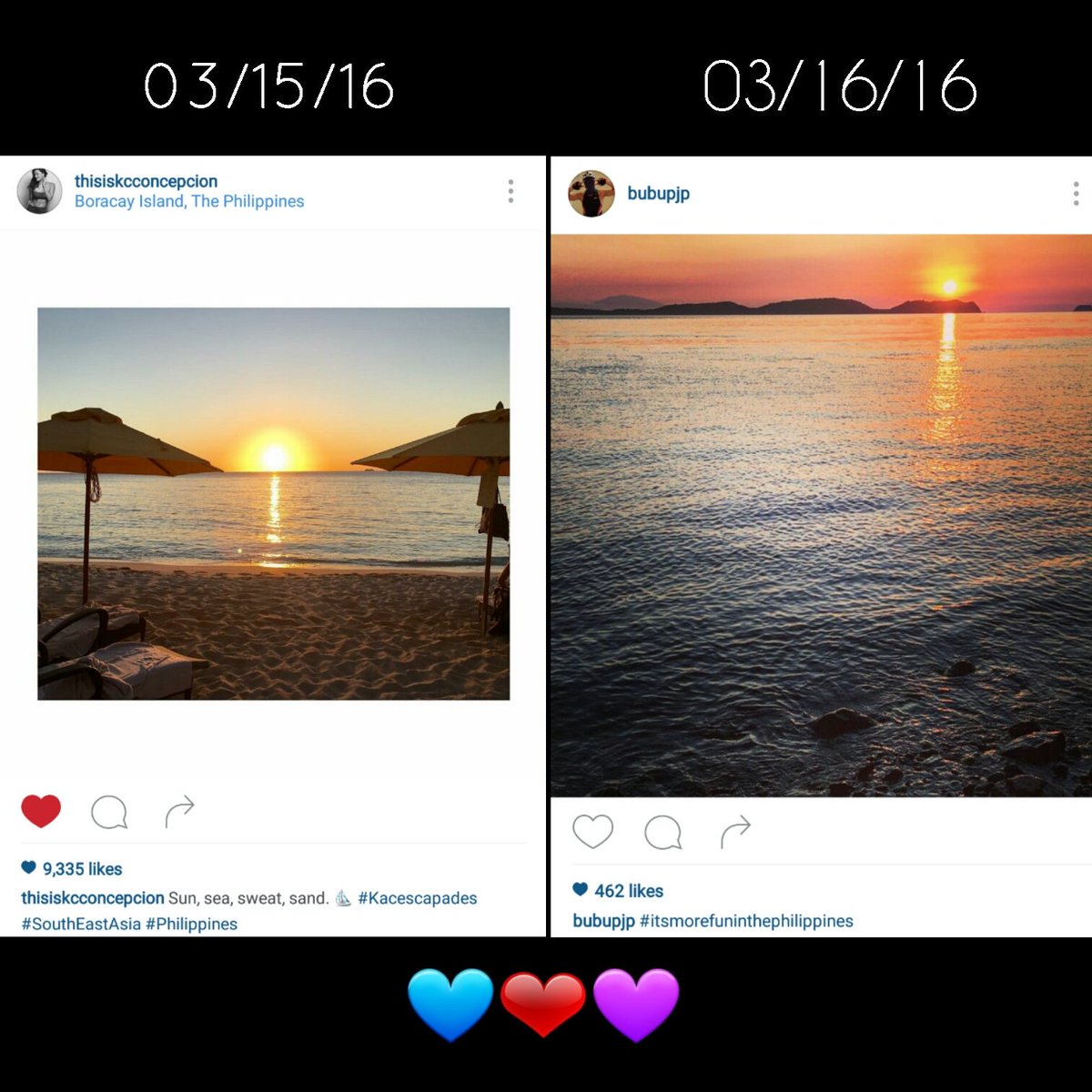 HerzigKristina's tweet photo. Let's watch the sunset together, forever. 💙❤💜  @pjpcom @kc_concepcion https://t.co/rgwoXvp6Qq