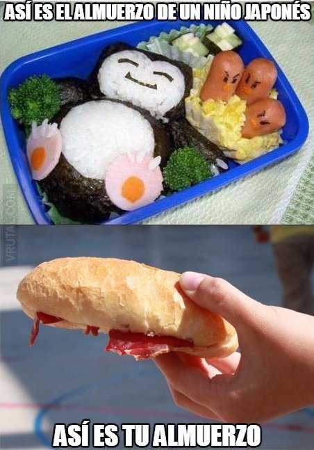 Así son los almuerzos de los niños japoneses !! :P #YaMeEnteré