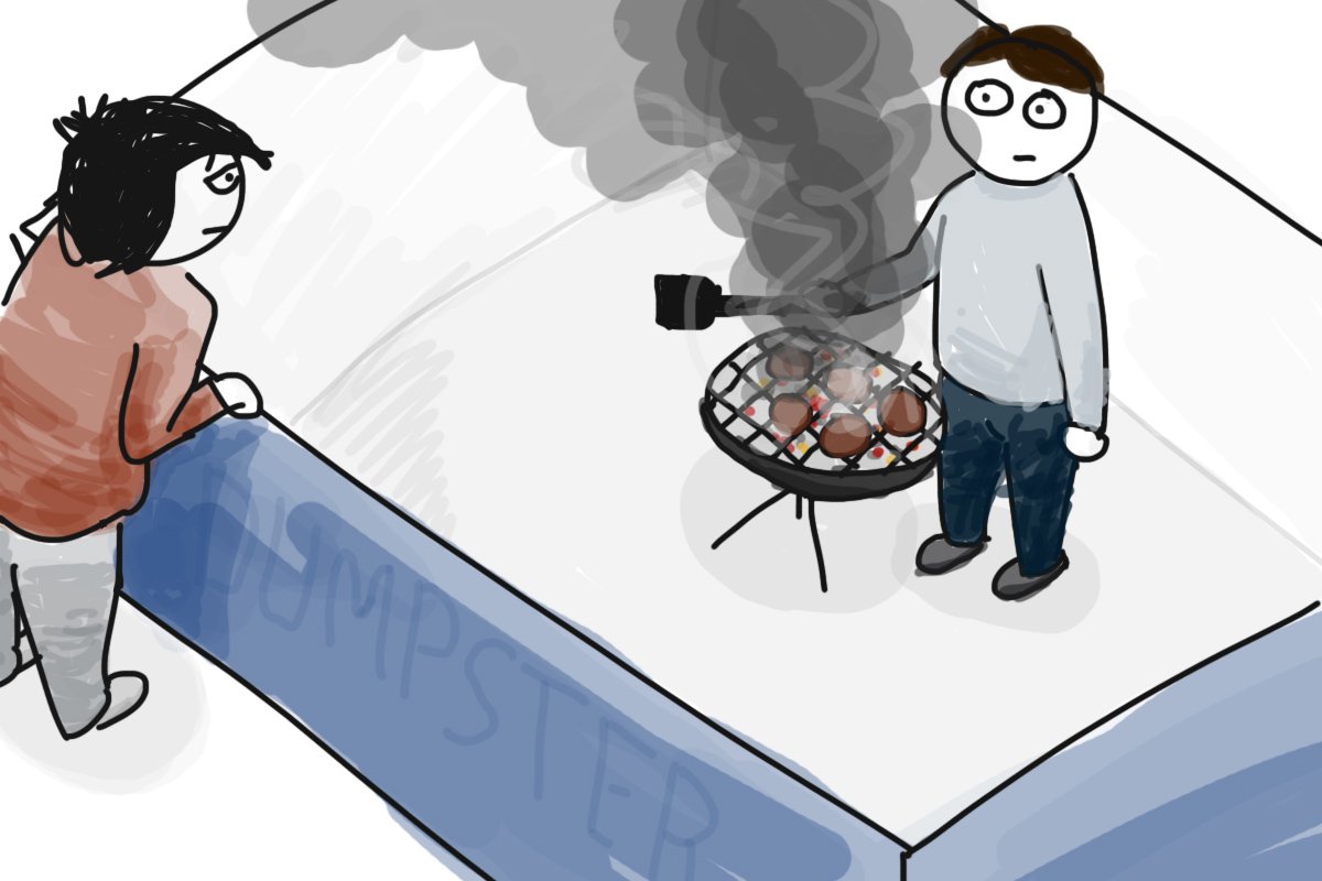 SketchImel's tweet photo. @joeimel #dumpstergrilling https://t.co/3nLz1sgnjk