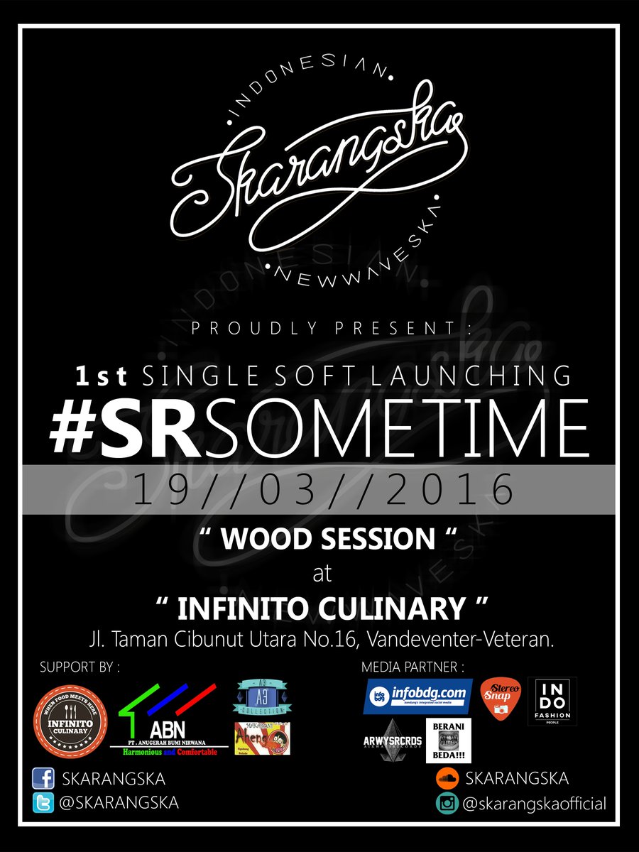 “Wood Session” <a href="/SKARANGSKA/">SKRNG!</a> Proudly present 1st Single soft launching #SRSOMETIME | 19 mar at Infinito Culinary