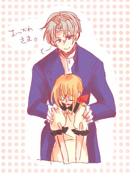 落書きぽいぽい。お疲れさまと憂鬱な長谷部にくっつく乱 