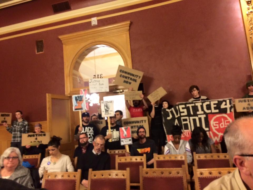 realUAPB's tweet photo. Amazing turn out! We really hit them hard with the message. #CCNow #Justice4Abdi #ReleaseTheFootage https://t.co/F6mFWKOsUQ