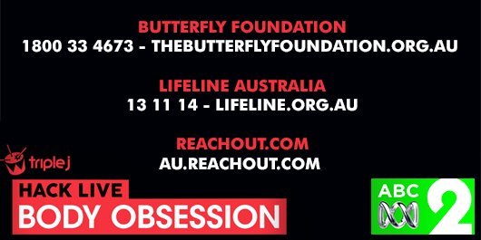 LifelineAust's tweet photo. Working with our friends @Bfoundation and @triplejHack for their #bodyobsession programs running all this week. https://t.co/sxPf9E89ZY