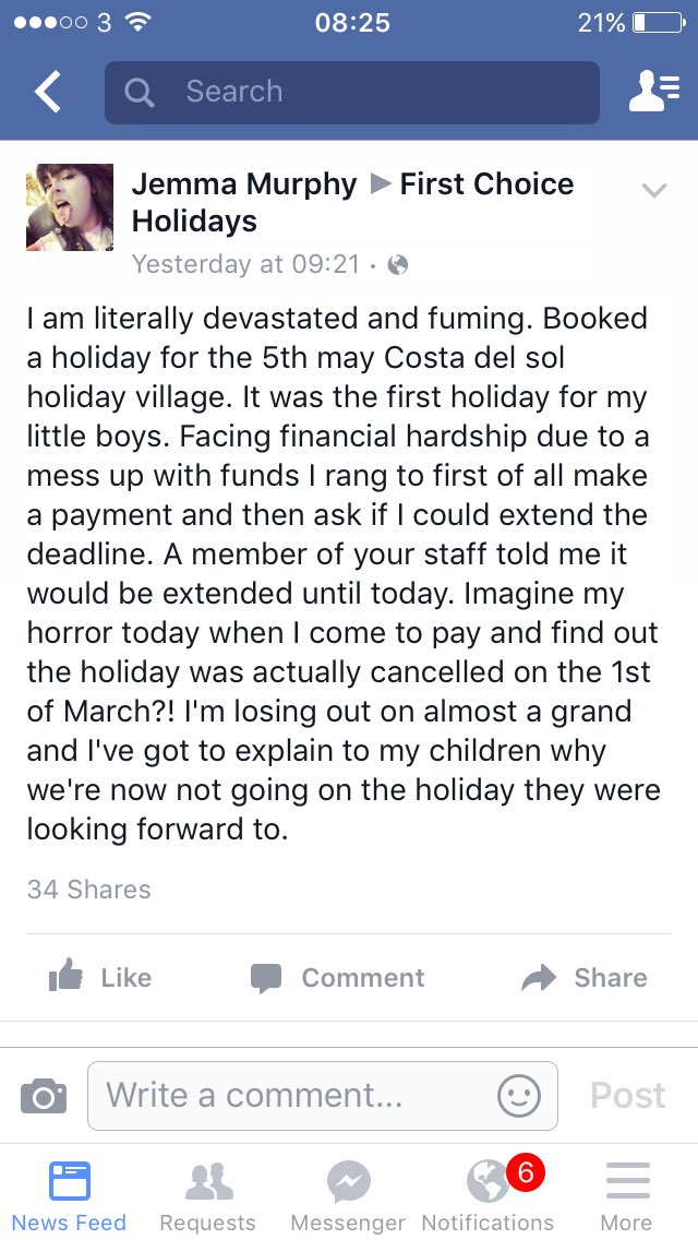 lozy19862000's tweet photo. @FirstChoiceUK can you respond to this? This is going to end up viral! Very disappointing! #badcustomerservice https://t.co/frfjLbL27o