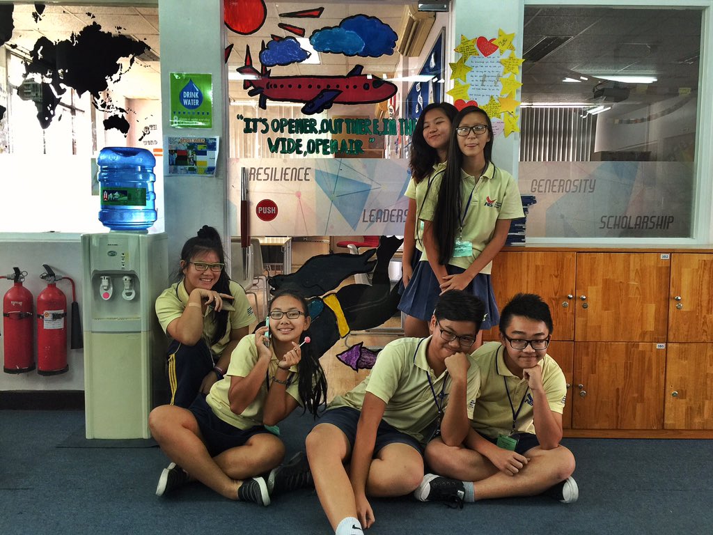 mr_alex87's tweet photo. The weird, but wonderful, kids who finally finished my classroom mural! (Missing some original members) #aismsrocks https://t.co/B8dbbrMNfk