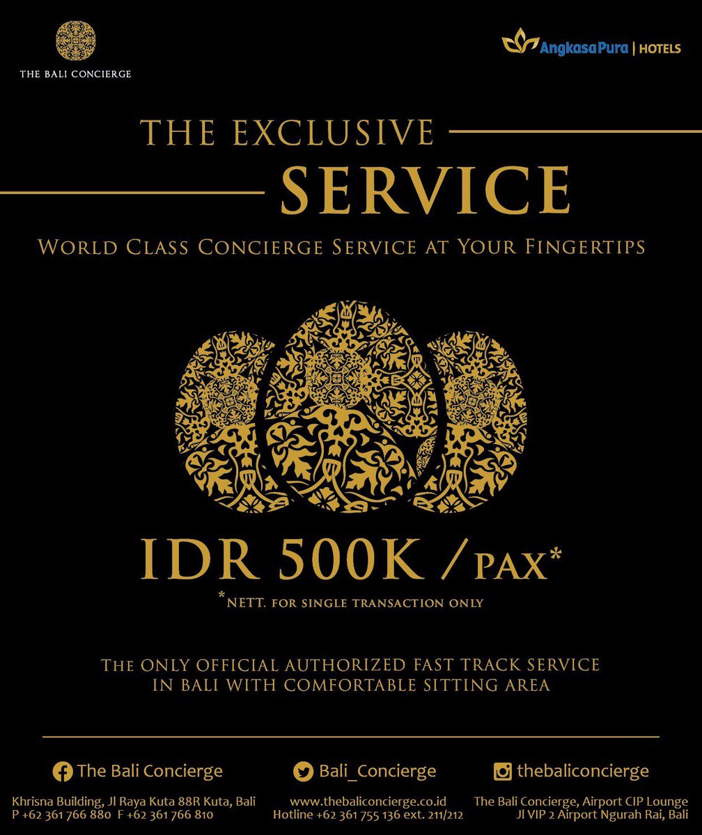 Official authorized FAST TRACK service in Bali. Only 500k idr! More info: +62 361 766 880, info@thebaliconcierge.com