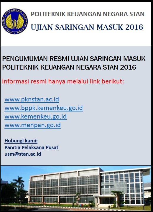 Informasi resmi dan valid terkait #USMPKNSTAN HANYA melalui website berikut. Terima kasih.