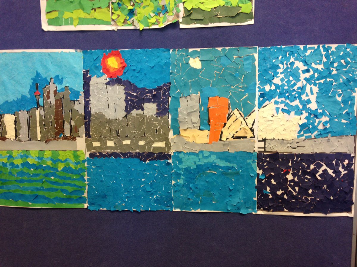 ms_atkin's tweet photo. The Sydney skyline collaged by 4/5A https://t.co/gWKo2kTSi4