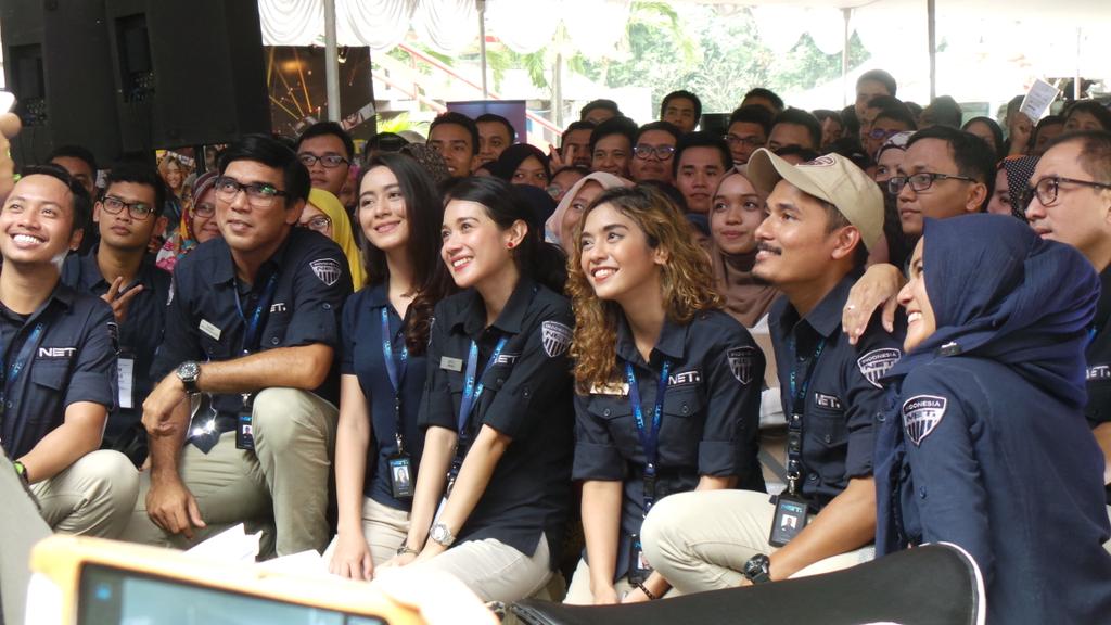 mdtvindonesia's tweet image. Keseruan M&amp;amp;G Cast. @TheEast_NET di Istora siang ini.. #MDPIV_NET