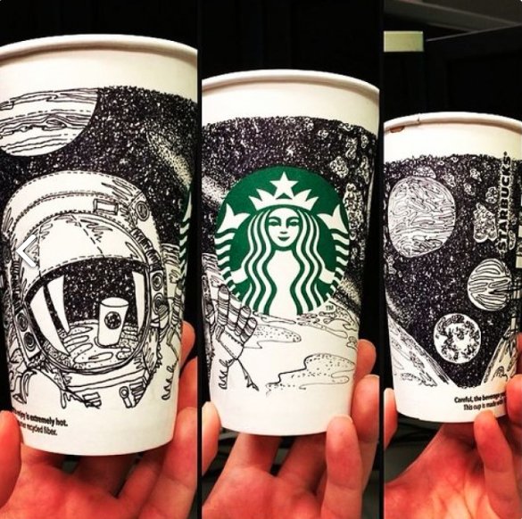 La inspiración mañanera llega en vasos de Starbucks que sus clientes han convertido en arte: puromarketing.com/17/26578/creat…