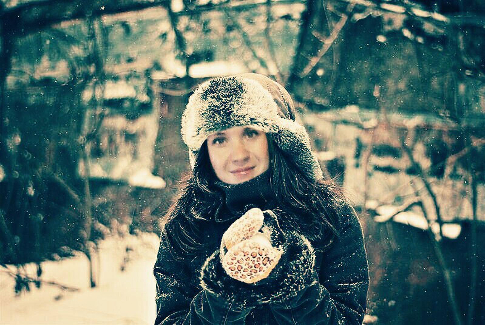 Девочка зимой