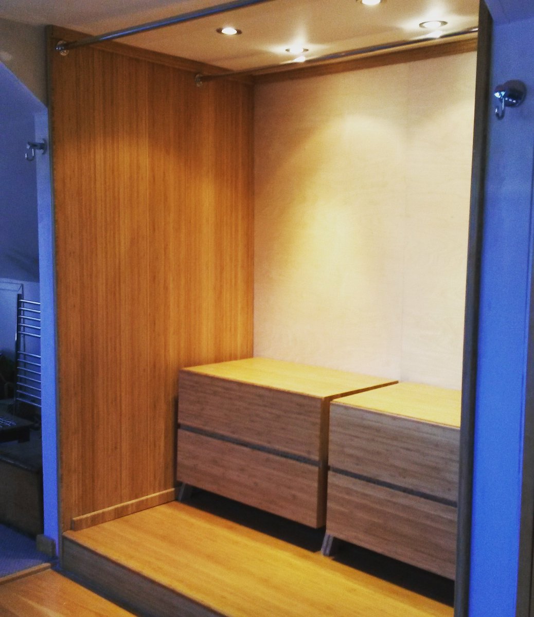 bespokebamboo's tweet photo. Old shower conversion is complete with bamboo cladding, vertical bamboo flooring &amp; stackable bamboo drawers #Bamboo https://t.co/GZmf57mvoe