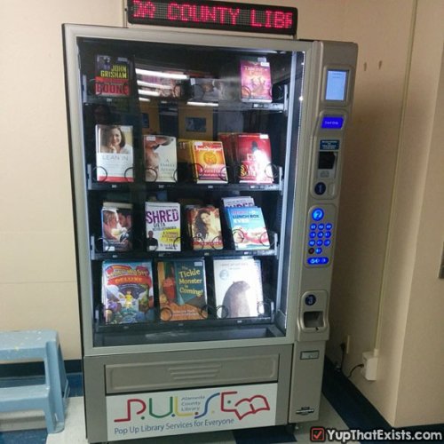 CREATlVElDEAS's tweet image. A Vending Machine With Books Instead Of Junk Food..