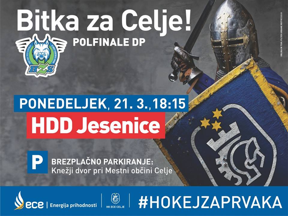 V ponedeljek je čas za derbi! V Mestni park prihajajo <a href="/HDDJesenice/">HDD Sij Acroni Jesenice</a> ! #bitkazacelje #dobimosevparku