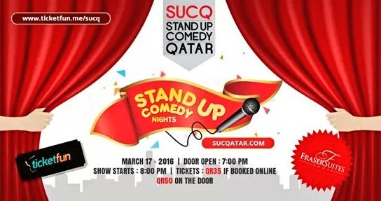 ticketfun's tweet image. #Doha ,they're back to make you laugh! @SUCQatar live at @FraserDoha Limited seats, Book now ticketfun.me/sucq