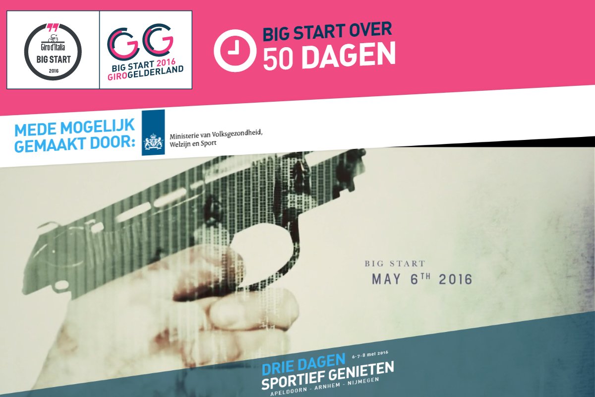 Girogelderland's tweet photo. Nog precies 50 dagen: op 6 mei start om 13.30 uur de eerste renner in @gem_apeldoorn #girogelderland https://t.co/gWgtHFbmAV