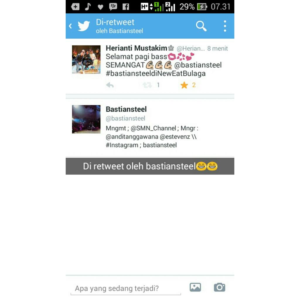 Herianthy135's tweet photo. Selamat malam juara hatiku💋 kapan lagi dapat retweet dari kamu bas? Yg kek ini nihhh👇👇 @bastiansteel https://t.co/Omp9yAIzkz