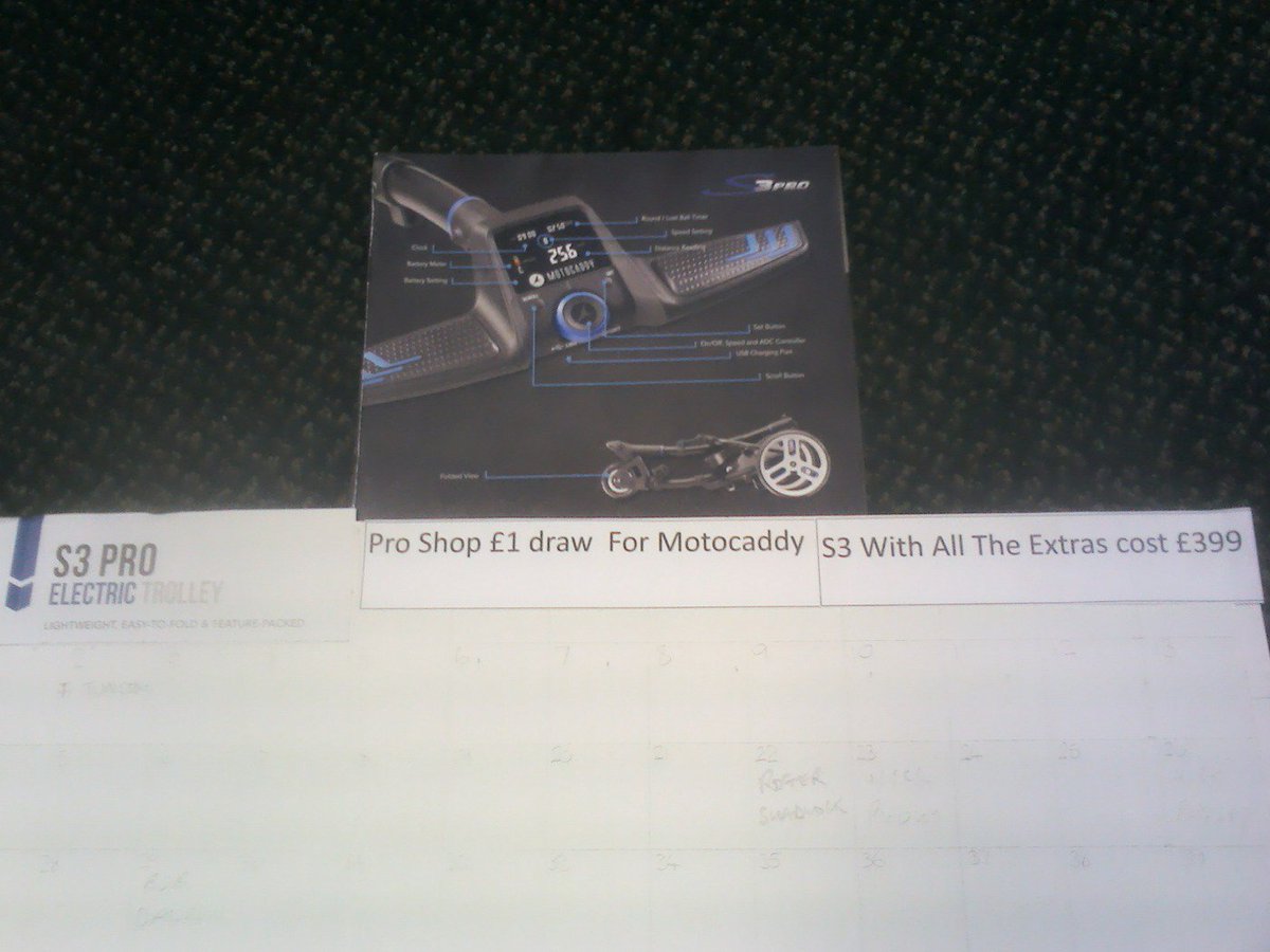 Pro Shop Motocaddy draw now on £1 a ticket