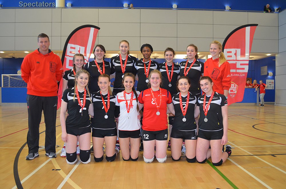 BUCSsport's tweet photo. VOLLEYBALL: Presentations! Women's trophy gold @EssexBladesSU &amp; silver @TeamNorthumbria #BUCSBigWednesday https://t.co/iJqc6SHq16