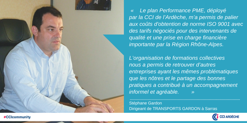 CCIArdeche's tweet image. Avec la CCI &amp;amp; le #planPME, Transports Gardon Frères sont certifiés ISO9001 #CCIcommunity goo.gl/oNRhdS