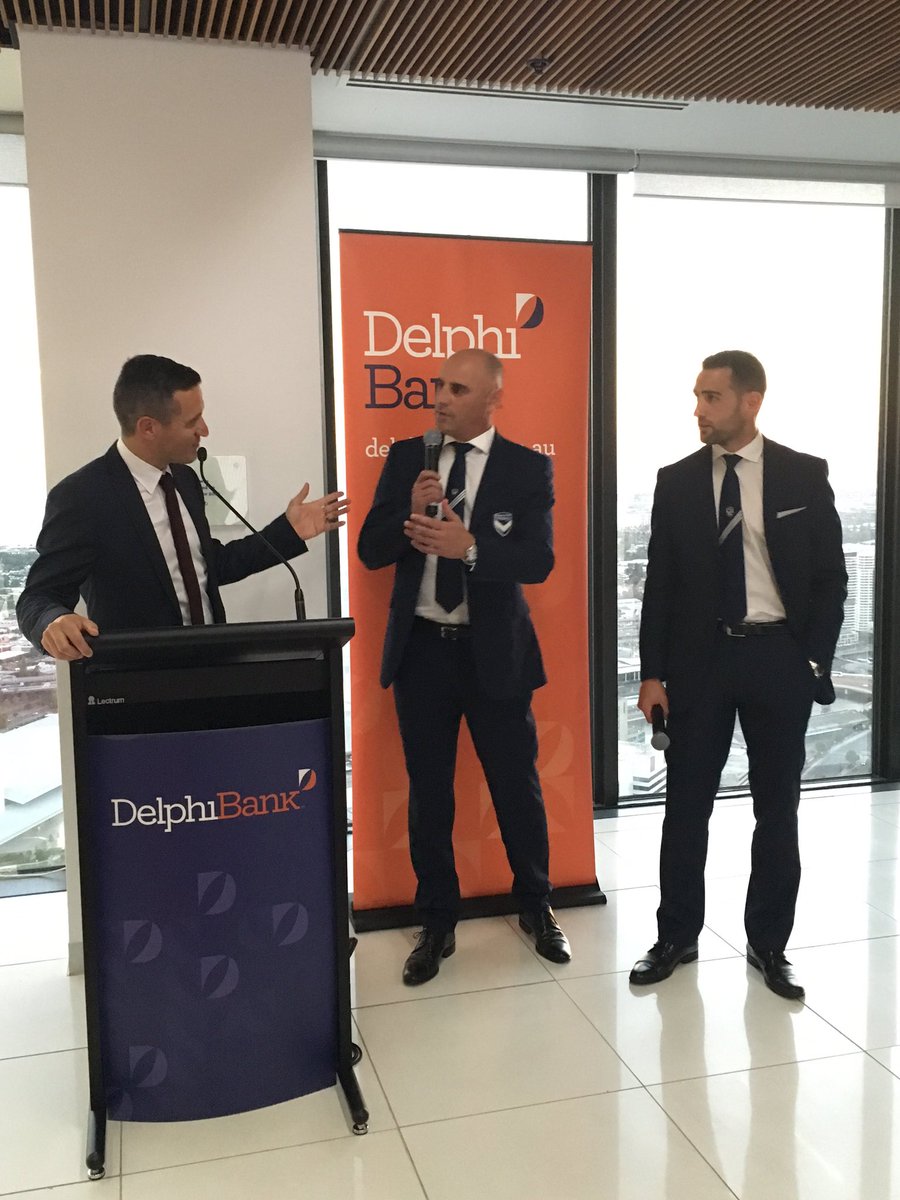 sophiatemos's tweet photo. Happening now-Captain Coach appearance at @delphibank head office #delphibank #melbournevictory @gomvfc https://t.co/nkTDxy3GaA