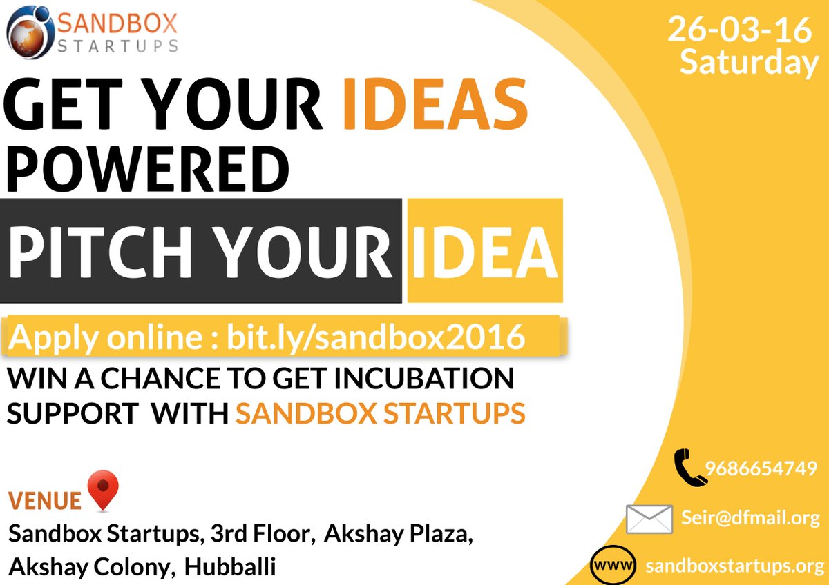 DFstartups's tweet image. Want to start your own venture?
Here is your chance!
#sandboxstartups #DFIndia #entrepreneur #startup #itsstartshere