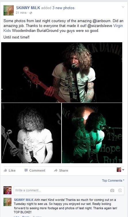 #Brighton SKiNNY MiLK - some great feedback on pics set - great gig - watch out for 'em #live #gig #rock