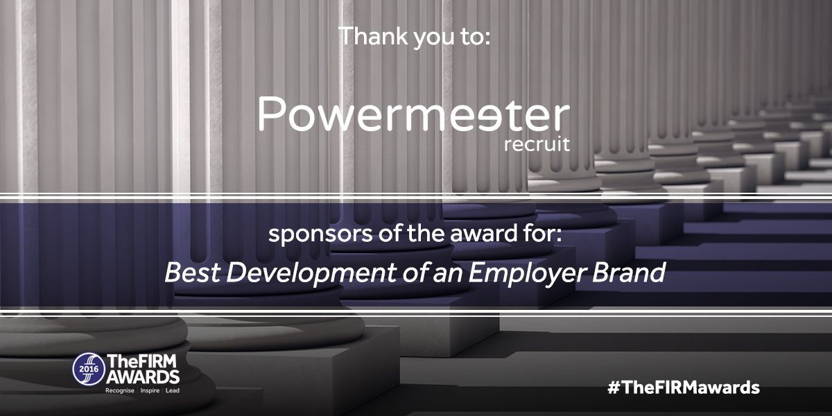 TFAArchive's tweet photo. Thanks for your support @powermeeter, sponsors of Best Development of an #employerbrand at #TheFIRMawards! https://t.co/9ilSpy0bKx