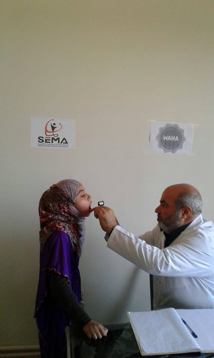 Wahaint's tweet photo. #WAHA also opened 3 mobile clinics in #Syria, in a camp near #Ghafar in the region of #Idlib for displaced people: https://t.co/lQ3xBlVp8D