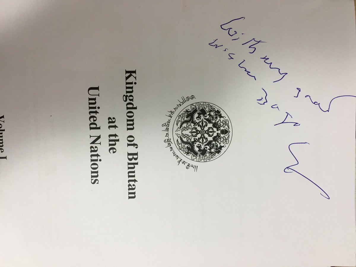 Dwangdi08's tweet photo. Kingdom of Bhutan at the United Nations by ex Minister Dago Tshering - released at Ministry of Foreign Affairs https://t.co/rK12ahTChL