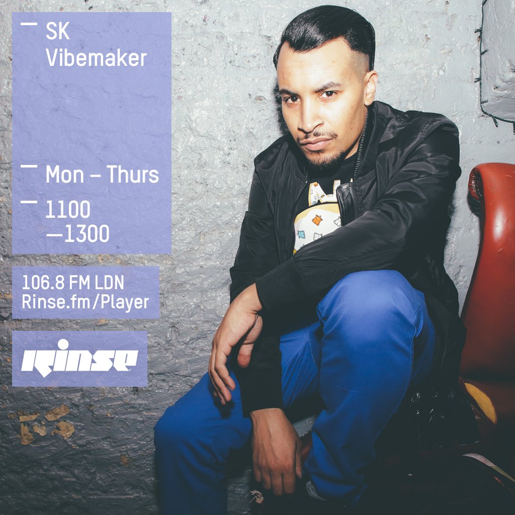 RinseFM's tweet photo. .@skvibemaker will be here from 11 to finish off #HumpDay morning on https://t.co/Q0ed1kLtwe and 106.8FM https://t.co/2HmwtxCTul